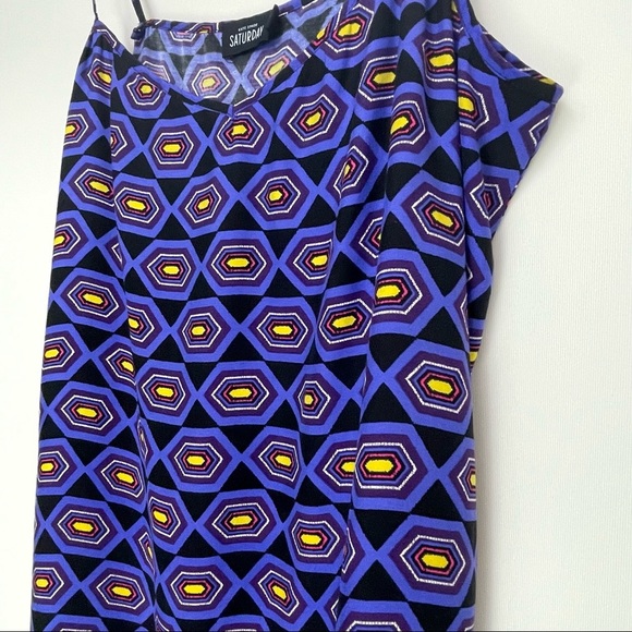 Kate Spade Saturday Geometric Spaghetti Strap Silk Blend Tank Top Size Small - Picture 2 of 5